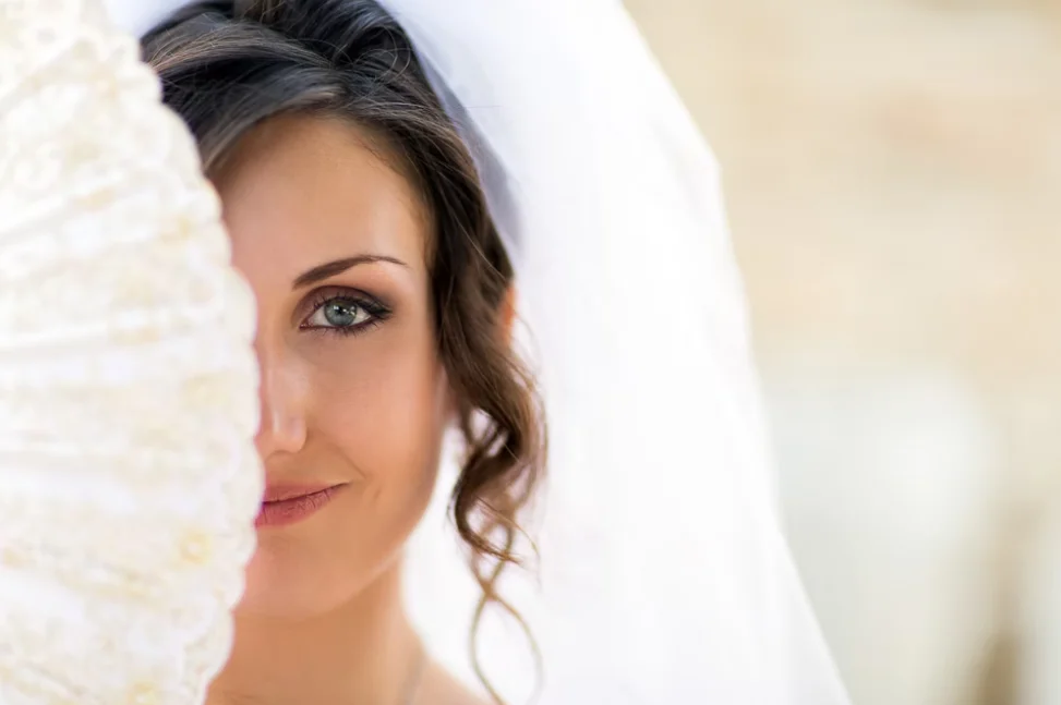 Bride portrait with veil