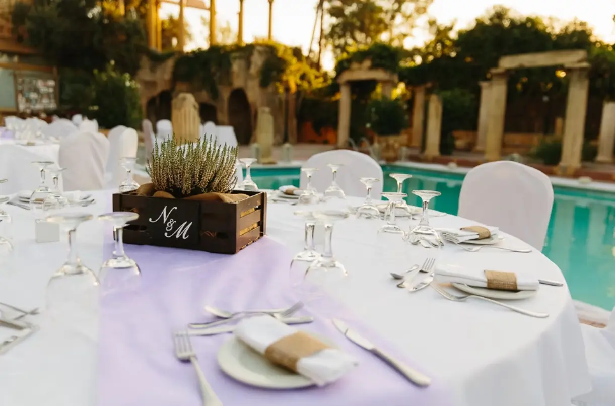 Placesetting for the wedding reception